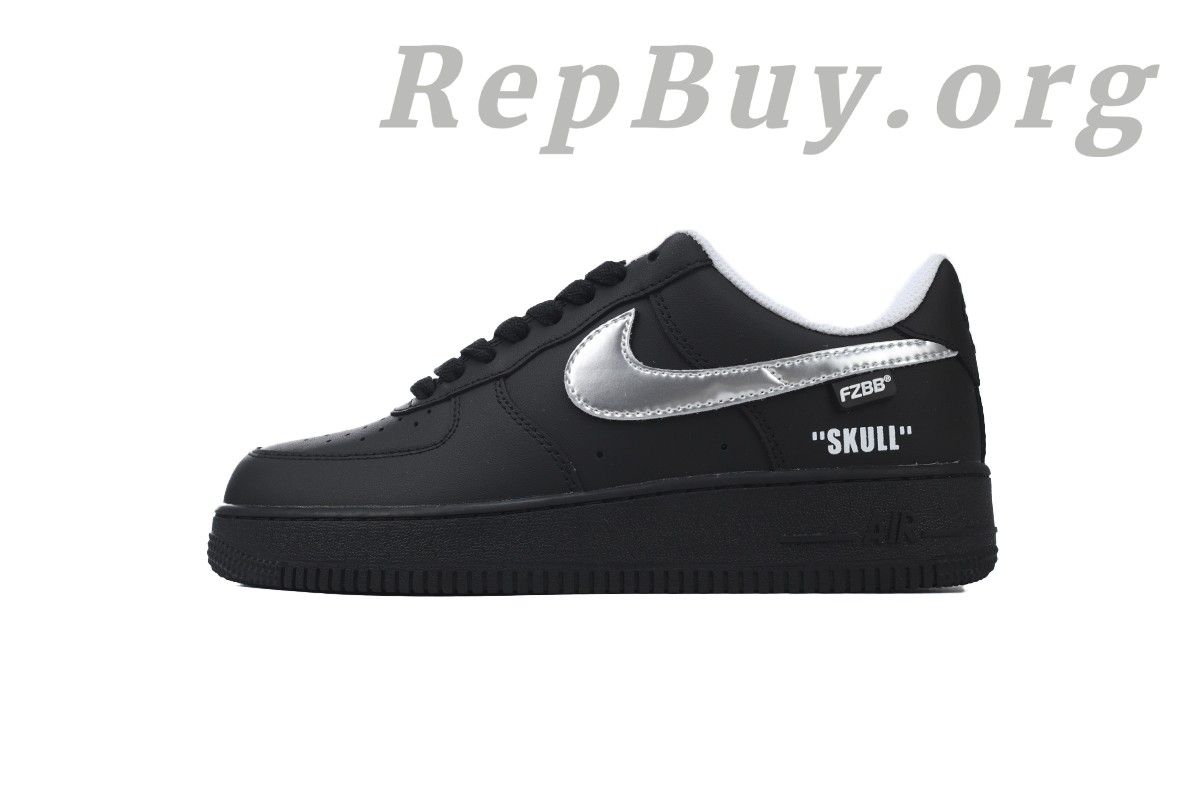 Best Top Version Nike Air Force 1 Low Black Silver FQ4296-101 Replica