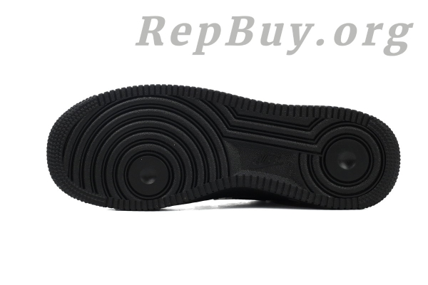 Top Version Nike Air Force 1 Low Black Silver Mini Swoosh HQ1180-001 - Image 4