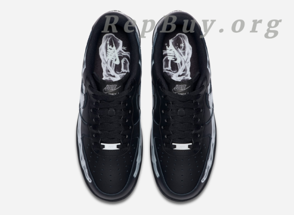 Top Version Nike Air Force 1 Low Black Skeleton Halloween (2019) BQ7541 001 - Image 4