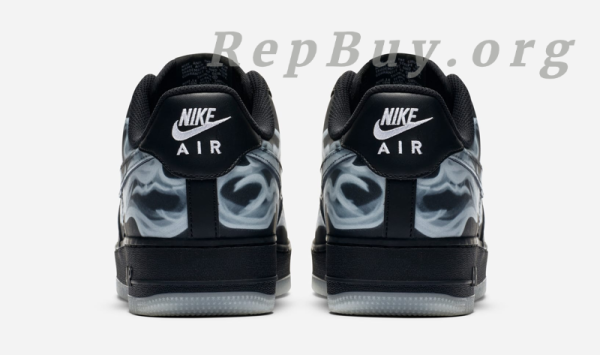 Top Version Nike Air Force 1 Low Black Skeleton Halloween (2019) BQ7541 001 - Image 6