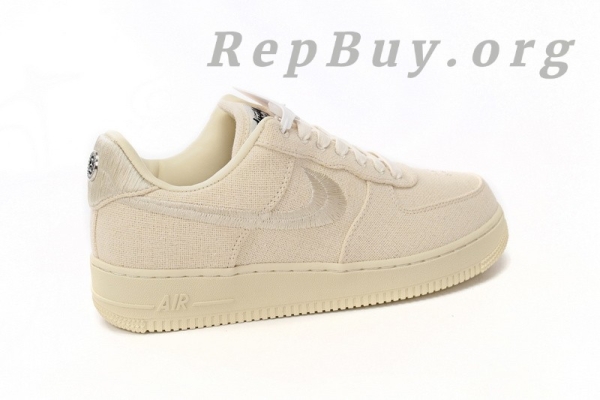 Top Version Nike Air Force 1 Low Stussy Fossil, best replica Nike Air Force 1, high quality Stussy Fossil sneakers, perfect copy CZ9084-200, 1:1 replica Nike shoes, premium Stussy AF1 knockoff, exact duplicate Nike Stussy Fossil