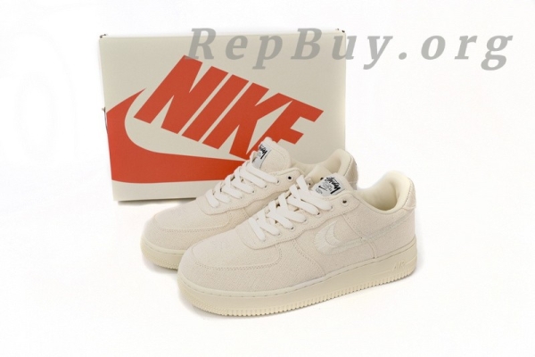 Top Version Nike Air Force 1 Low Stussy Fossil, best replica Nike Air Force 1, high quality Stussy Fossil sneakers, perfect copy CZ9084-200, 1:1 replica Nike shoes, premium Stussy AF1 knockoff, exact duplicate Nike Stussy Fossil