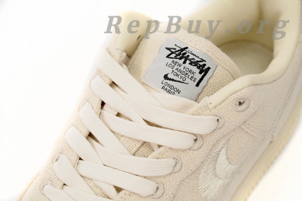 Top Version Nike Air Force 1 Low Stussy Fossil, best replica Nike Air Force 1, high quality Stussy Fossil sneakers, perfect copy CZ9084-200, 1:1 replica Nike shoes, premium Stussy AF1 knockoff, exact duplicate Nike Stussy Fossil