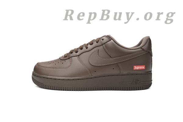 Top Version Nike Air Force 1 Low Supreme Baroque Brown CU9225-200