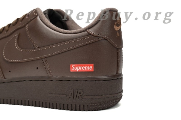Top Version Nike Air Force 1 Low Supreme Baroque Brown CU9225-200 - Image 5