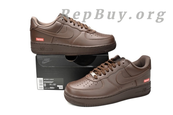 Top Version Nike Air Force 1 Low Supreme Baroque Brown CU9225-200 - Image 12