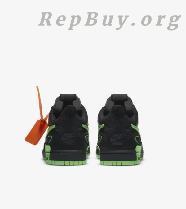 Top Version Nike Air Rubber Dunk Off-White Green Strike CU6015-001, high quality replica Nike shoes, best Off-White Dunk replica, 1:1 copy Nike Air Rubber Dunk, premium replica sneakers, perfect clone Nike shoes, AAA quality Off-White Green Strike