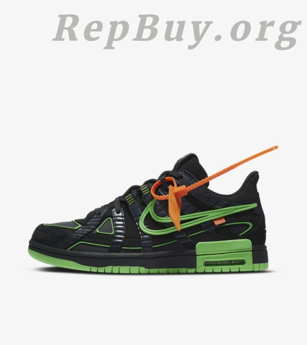 Top Version Nike Air Rubber Dunk Off-White Green Strike CU6015-001, high quality replica Nike shoes, best Off-White Dunk replica, 1:1 copy Nike Air Rubber Dunk, premium replica sneakers, perfect clone Nike shoes, AAA quality Off-White Green Strike
