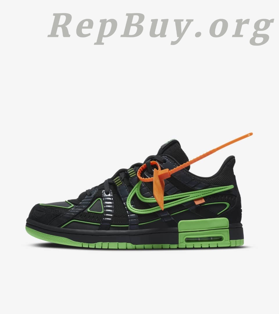 Best Top Version Nike Air Rubber Dunk Off-White Green Strike CU6015-001 Replica