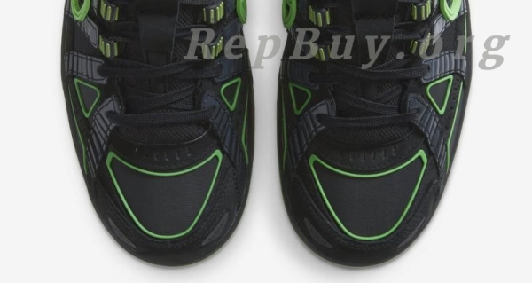 Top Version Nike Air Rubber Dunk Off-White Green Strike CU6015-001, high quality replica Nike shoes, best Off-White Dunk replica, 1:1 copy Nike Air Rubber Dunk, premium replica sneakers, perfect clone Nike shoes, AAA quality Off-White Green Strike