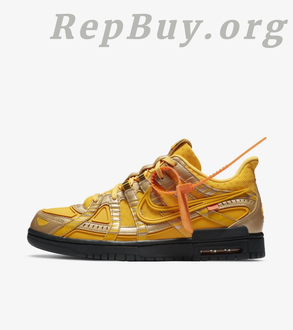 Best Top Version Nike Air Rubber Dunk Off-White University Gold CU6015-700 Replica