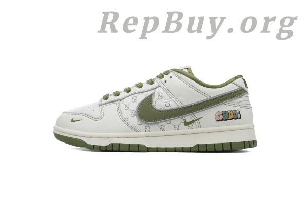 Top Version Nike Dunk Low Gucci Green White Custom KK1888-006
