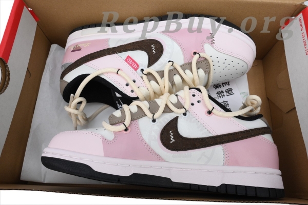 Top Version Nike Dunk Low Heart Rose Unisex Custom CW1590-100 - 图片 10