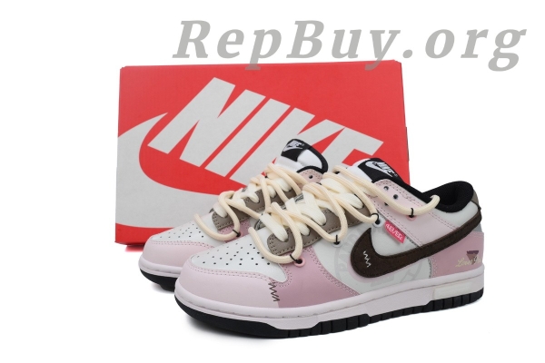 Top Version Nike Dunk Low Heart Rose Unisex Custom CW1590-100 - 图片 11
