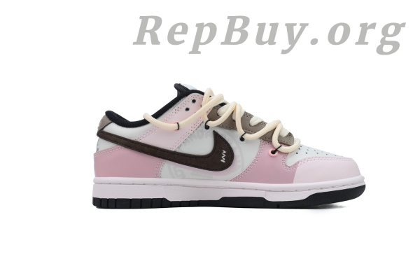 Top Version Nike Dunk Low Heart Rose Unisex Custom CW1590-100 - 图片 2