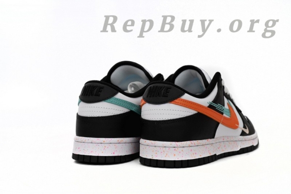 Top Version Nike Dunk Low Multiple Swooshes White Washed Teal FD4623-131 - Image 4