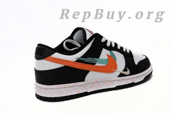 Top Version Nike Dunk Low Multiple Swooshes White Washed Teal FD4623-131 - Image 8