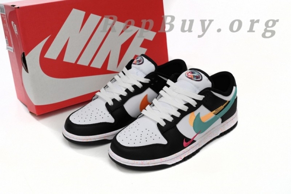 Top Version Nike Dunk Low Multiple Swooshes White Washed Teal FD4623-131 - Image 14