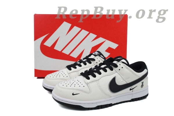 Top Version Nike Dunk Low Violent Bear, High Quality Replica Nike Dunk, Best Replica Nike Shoes, Custom KK1888-005, Violent Bear White Black Dunk, 1:1 Replica Sneakers, Premium Fake Nike Dunk Low