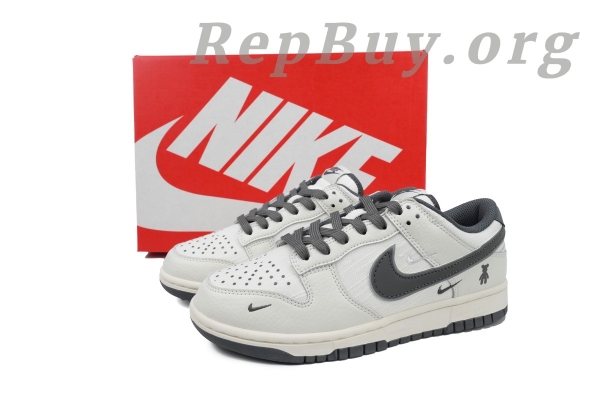 Top Version Nike Dunk Low Violent Bear, High Quality Replica Nike Dunk, Custom KK1888-004, Best Rep Sneakers, 1:1 Replica Shoes, Violent Bear White Grey Dunk, Premium Copy Nike Shoes, Fake Nike Dunk Low