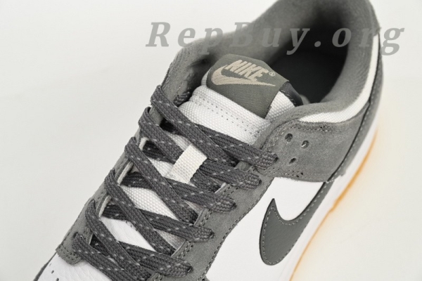 Top Version Nike Dunk Low White Gray Raw Rubber FV0389-100 - 图片 7