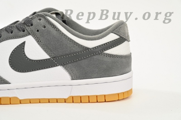 Top Version Nike Dunk Low White Gray Raw Rubber FV0389-100 - 图片 8