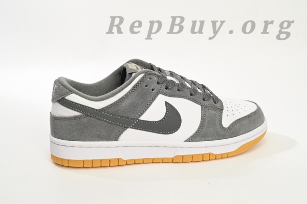 Top Version Nike Dunk Low White Gray Raw Rubber FV0389-100 - 图片 9