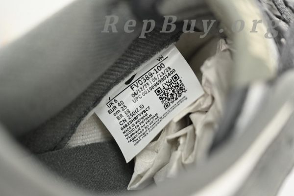 Top Version Nike Dunk Low White Gray Raw Rubber FV0389-100 - 图片 10