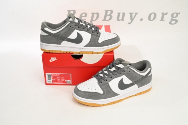 Top Version Nike Dunk Low White Gray Raw Rubber FV0389-100 - 图片 14