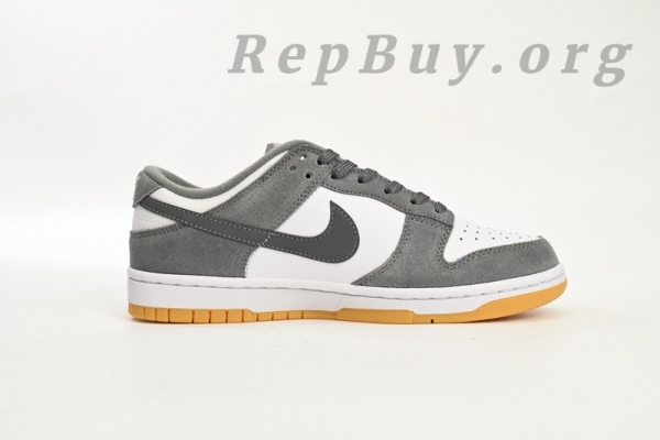Top Version Nike Dunk Low White Gray Raw Rubber FV0389-100 - 图片 3