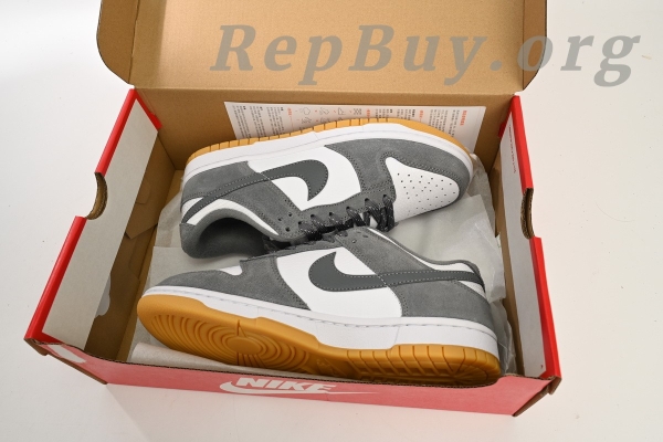 Top Version Nike Dunk Low White Gray Raw Rubber FV0389-100 - 图片 15