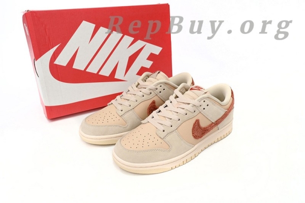 Top Version Nike Dunk Low WMNS “Terry Swoosh” DZ4706-200 - 图片 15