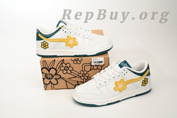 Top Version Nike Dunk Low WTP"MOSS" DUNK Beige Sun Yellow WTPS 1124-93-300 - Image 13