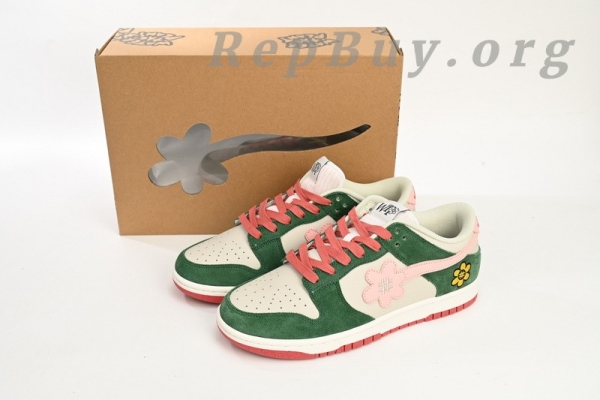 Top Version Nike Dunk Low WTP"MOSS" DUNK Solar Powder WTPS 1124-93-061 - Image 14