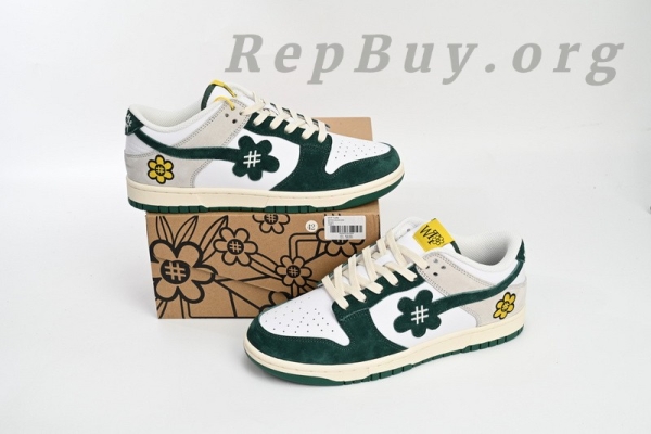 Top Version Nike Dunk Low WTP"MOSS" White Blue WTPS 124-93-034 - Image 14