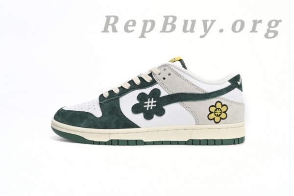Top Version Nike Dunk Low WTP"MOSS" White Blue WTPS 124-93-034