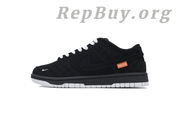 Top Version Nike Dunk Low x  Gucci Black Custom FC1688-140