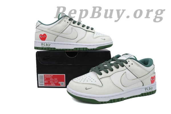 Top Version Nike Dunk Low x Play Beige White Twill KK1888-010, high quality replica Nike Dunk, best replica sneakers, 1:1 copy Nike Dunk Low, premium fake Nike shoes, perfect clone Nike Dunk, AAA quality replica sneakers, Nike Dunk Low Play replica, luxury replica shoes, unbeatable fake Nike Dunk