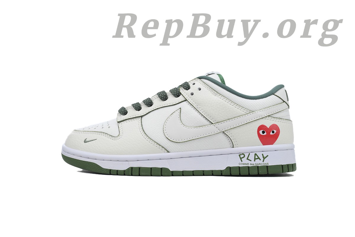 Best Top Version Nike Dunk Low x Play Beige White Twill KK1888-010 Replica