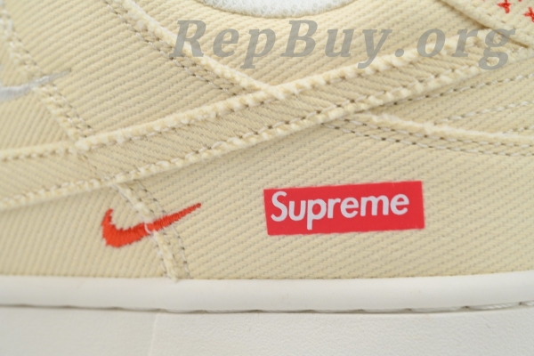 Top Version Nike Dunk Low x  Supreme Beige Custom KK1888-001 - 图片 8