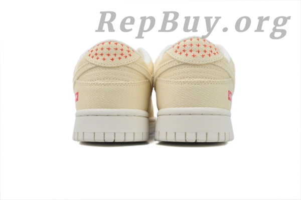 Top Version Nike Dunk Low x  Supreme Beige Custom KK1888-001 - 图片 3
