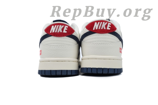 Top Version Nike Dunk Low Supreme, High Quality Replica Nike Dunk, Supreme White Grey Blue Swoosh, FC1688-142 Replica, Best Copy Nike Dunk Low, 1:1 Replica Sneakers, Premium Fake Nike Shoes, Supreme Dunk Replica