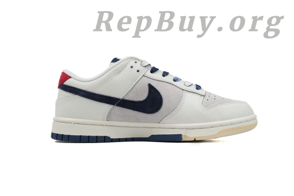 Top Version Nike Dunk Low Supreme, High Quality Replica Nike Dunk, Supreme White Grey Blue Swoosh, FC1688-142 Replica, Best Copy Nike Dunk Low, 1:1 Replica Sneakers, Premium Fake Nike Shoes, Supreme Dunk Replica