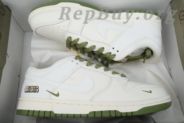 Top Version Nike Dunk Low x Gucci Beige Custom KK1888-007 - 图片 10