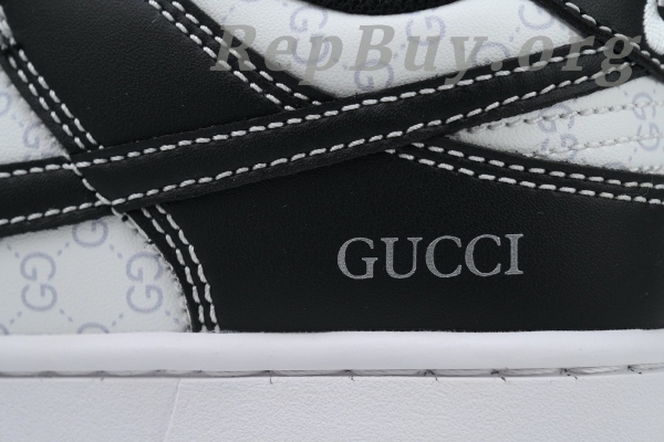 Top Version Nike Dunk Low x Gucci White Black SF1588-136 - 图片 9