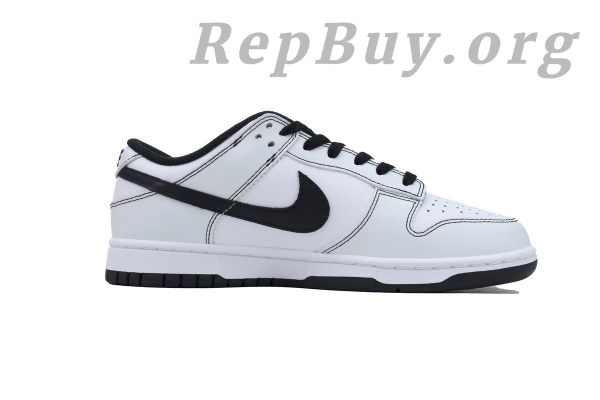 Top Version Nike Dunk Low x Shockwaves Line Panda DD1391-100 - 图片 2