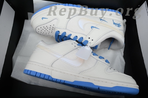 Top Version Nike Dunk Low x Stussy Off White Cloth Custom KK1888-014, high quality replica Nike Dunk, best replica sneakers, 1:1 custom Stussy shoes, premium Off White cloth sneakers, perfect copy Dunk Low, luxury replica KK1888-014