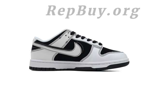 Top Version Nike Dunk Low Supreme, High Quality Replica Nike Dunk, Custom Supreme Black White Sneakers, FC1688-144 Replica, Best Fake Nike Dunk Low, Supreme Collaboration Sneakers, Premium Replica Shoes, Nike Dunk Custom Double Hook