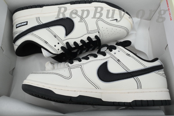 Top Version Nike Dunk Low x Undefeated Black White Custom FC1688-139 - 图片 10
