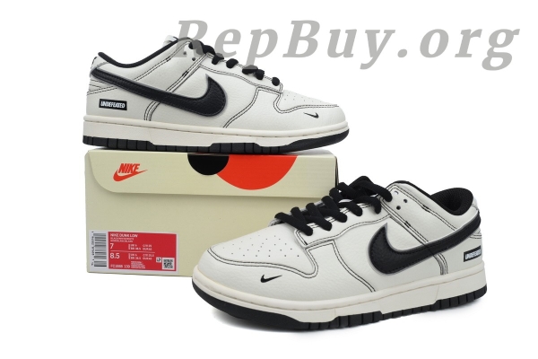 Top Version Nike Dunk Low x Undefeated Black White Custom FC1688-139 - 图片 12